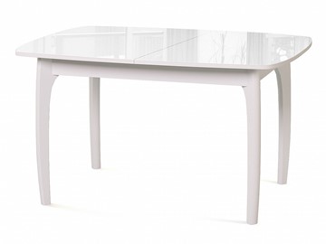 Раздвижной стол Dikline M20 стекло белое/ножки белые в Пскове