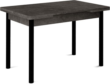 Кухонный раскладной стол Милан-1 EVO, ноги металлические черные, серый камень в Пскове