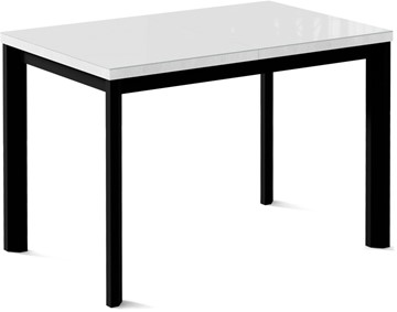 Раздвижной стол Нагано-1G (ноги черные, стекло cristal/белый цемент) в Пскове