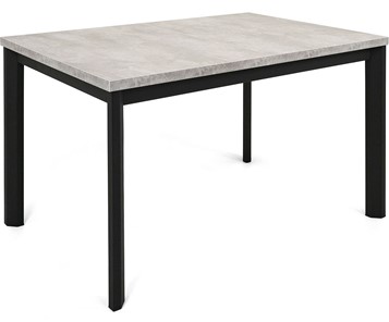 Кухонный стол раскладной Нагано-2L (ноги черные, светлый цемент) в Пскове
