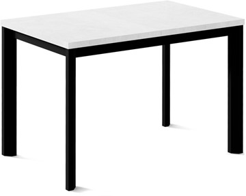 Раздвижной стол Нагано-3L (ноги черные, белый цемент) в Пскове