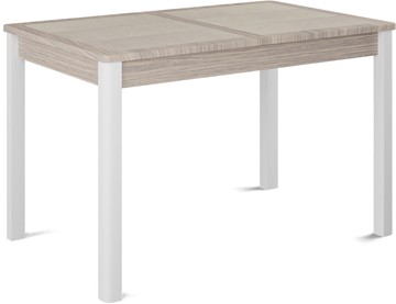 Кухонный стол раздвижной Ницца-1 ПЛ (ноги белые, плитка бежевая/лофт) в Пскове