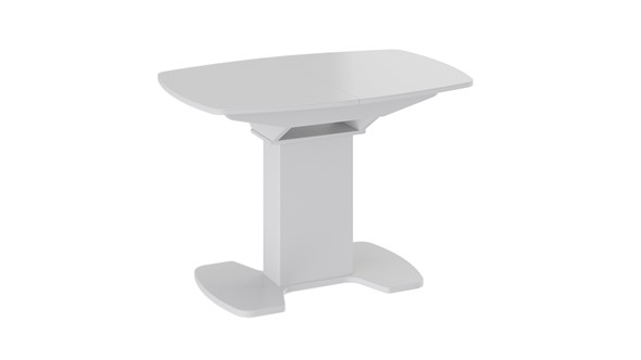 Раздвижной стол Портофино (СМ(ТД)-105.01.11(1)), цвет  Белый глянец/Стекло белое в Пскове - изображение