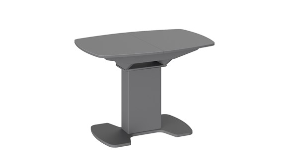 Раздвижной стол Портофино (СМ(ТД)-105.01.11(1)), цвет Серое/Стекло серое матовое LUX в Пскове - изображение