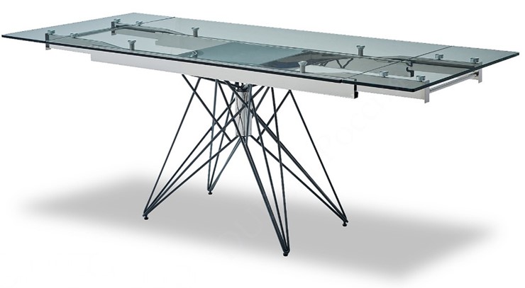 Кухонный стол раскладной T-041 (140) прозрачный в Пскове - изображение 3