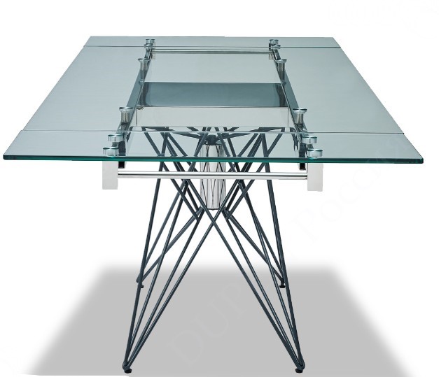 Кухонный стол раскладной T-041 (140) прозрачный в Пскове - изображение 4