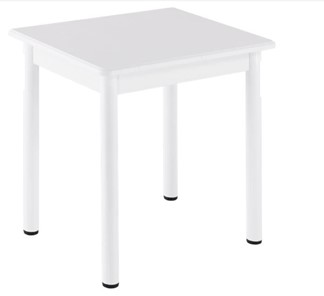 Кухонный пристенный стол НСПА-02 МДФ, белый МДФ/белое дерево/36 прямые трубки белый в Пскове