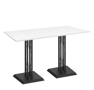 Кухонный обеденный стол SHT-TU6-BS2/Н110 (2 шт.)/ТT 120/80 (черный/белый шагрень) в Пскове