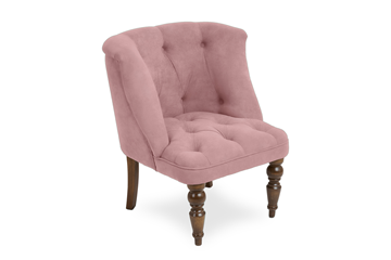 Мягкое кресло Бриджит розовый ножки коричневые в Пскове