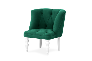 Кресло на ножках Бриджит зеленый ножки белые в Пскове