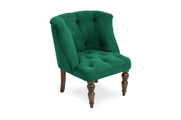 Кресло Бриджит зеленый ножки коричневые в Пскове