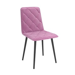 Обеденный стул Антика, велюр тенерифе розовый/Цвет металл черный в Пскове