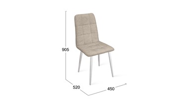 Кухонный стул Аспен К1С (Белый матовый/Микровелюр Duna Brilliant) в Пскове - предосмотр 5