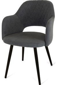 Кухонный стул Эспрессо-2, ноги черные круглые XL (R32)/велюр T177 Графит в Пскове