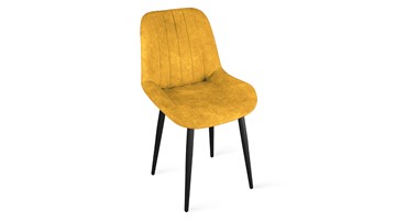 Обеденный стул Марвел Исп. 2 К1С (Черный муар/Микровелюр Wellmart Yellow) в Пскове