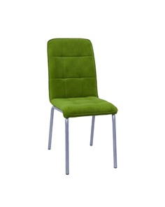 Обеденный стул Премьер  квадрат зеленый С166 (под хром) в Пскове