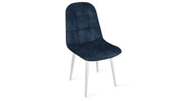 Кухонный стул Райс К1С (Белый матовый/Микровелюр Wellmart Blue) в Пскове