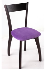 Обеденный стул Лугано каркас массив венге, велюр -  инфинити фиолетовый в Пскове