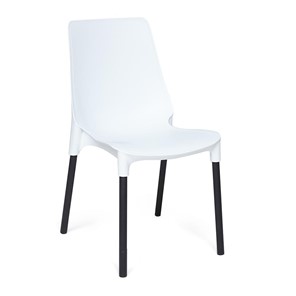 Обеденный стул GENIUS (mod 75) 46x56x84 белый/черные ножки арт.12829 в Пскове