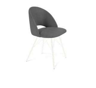 Обеденный стул SHT-ST34 / SHT-S37 (платиново-серый/белый муар) в Пскове