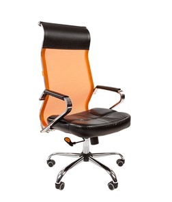 Кресло офисное CHAIRMAN 700 сетка, цвет оранжевый в Пскове