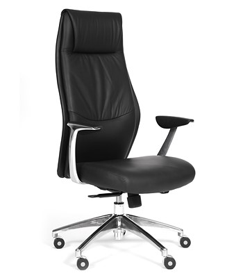 Офисное кресло CHAIRMAN Vista Экокожа премиум черная в Пскове - изображение