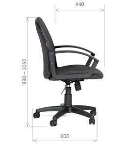 Компьютерное кресло CHAIRMAN 681 Ткань C-3 черное в Пскове - предосмотр 2