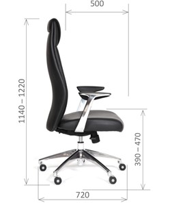 Офисное кресло CHAIRMAN Vista Экокожа премиум черная в Пскове - предосмотр 2