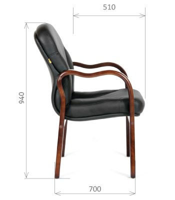 Кресло компьютерное CHAIRMAN 658 Натуральная кожа черный в Пскове - изображение 2