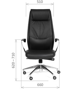 Офисное кресло CHAIRMAN Vista Экокожа премиум черная в Пскове - предосмотр 1