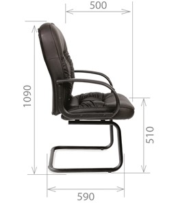 Кресло CHAIRMAN 416V экокожа черная в Пскове - предосмотр 2