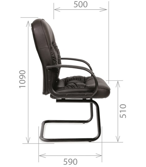 Кресло CHAIRMAN 416V экокожа черная в Пскове - изображение 2