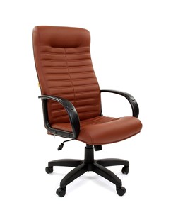 Кресло компьютерное CHAIRMAN 480 LT, экокожа, цвет коричневый в Пскове