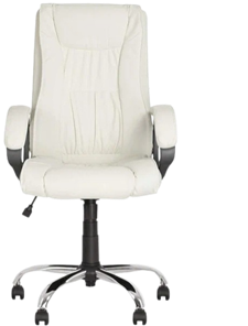 Кресло для офиса ELLY (CHR68) экокожа ECO-50, белая в Пскове