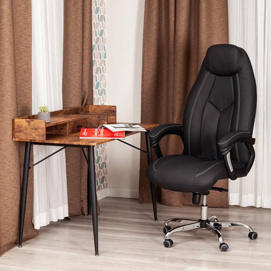 Офисное кресло BOSS Lux, кож/зам, черный, арт.21151 в Пскове - изображение 12