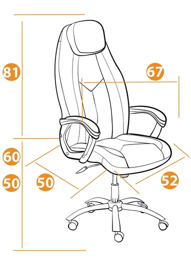 Офисное кресло BOSS Lux, кож/зам, черный, арт.21151 в Пскове - изображение 13