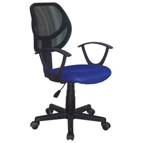 Кресло компьютерное Brabix Flip MG-305 (ткань TW, синее/черное) 531919 в Пскове