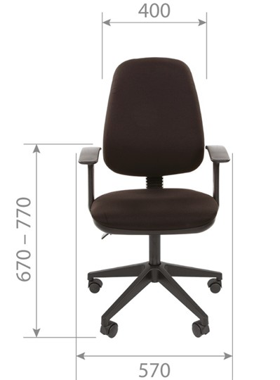 Кресло компьютерное CHAIRMAN 661 Ткань стандарт 15-13 серая в Пскове - изображение 3