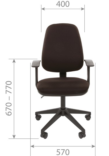 Кресло CHAIRMAN 661 Ткань стандарт 15-21 черная в Пскове - изображение 3