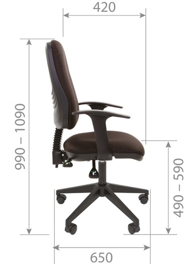 Кресло CHAIRMAN 661 Ткань стандарт 15-21 черная в Пскове - изображение 4