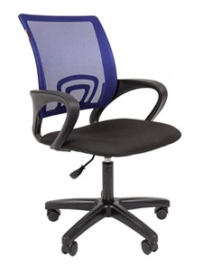 Кресло компьютерное CHAIRMAN 696 black LT, синий в Пскове