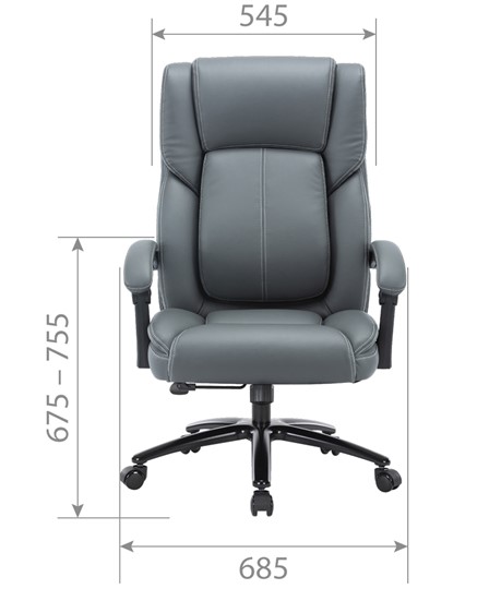 Офисное кресло CHAIRMAN CH415 эко кожа серая в Пскове - изображение 3