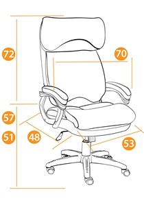 Компьютерное кресло DUKE флок/ткань, серый/серый, 29/TW-12 арт.14039 в Пскове - предосмотр 27