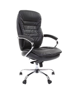 Кресло компьютерное CHAIRMAN 795 кожа, цвет черный в Пскове