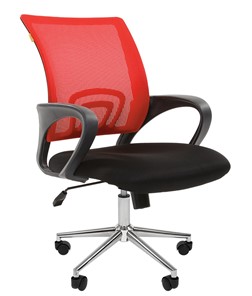 Офисное кресло CHAIRMAN 696 CHROME Сетка TW-69 (красный) в Пскове