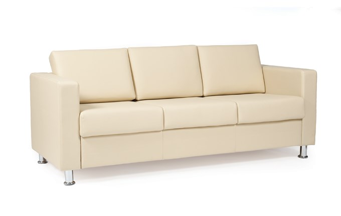Прямой диван Симпл трехместный, экокожа в Пскове - изображение 1