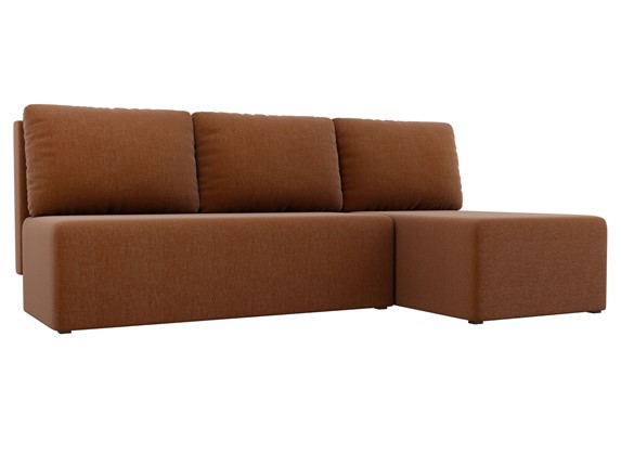 Угловой диван Поло, Коричневый (рогожка) в Пскове - изображение
