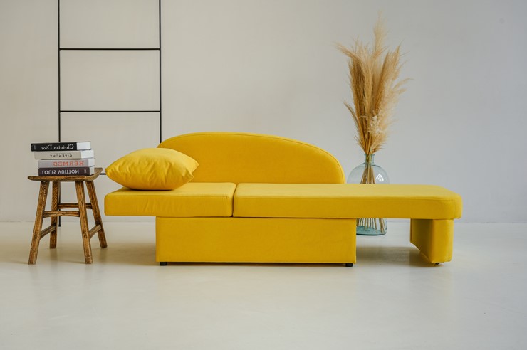 Мягкий диван левый Тедди желтый в Пскове - изображение 20