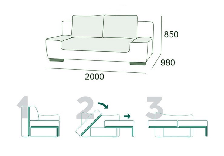 Прямой диван Бостон 3 БД в Пскове - изображение 14