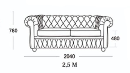 Прямой диван Честер 2,5М (седафлекс) в Пскове - изображение 16